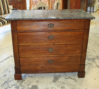 commode ancienne avec marbre